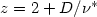 $z=2+D/\nu^*$