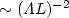 $\sim (\Lambda L)^{-2}$