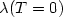 $\lambda(T=0)$