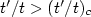 $t^{\prime}/t>(t^{\prime}/t)_c$