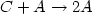 $C + A \rightarrow 2A$