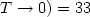 $T \rightarrow 0) = 33$