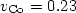 $v_{\rm Co} = 0.23$