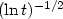 $(\ln t)^{-1/2}$