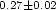 $^{0.27\pm 0.02}$