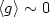 $\langle g\rangle \sim 0$