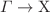$$\Gamma \to {\rm X}$$