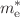 $${m}_{\mathrm{e}}^{*}$$
