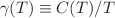 $$\gamma (T)\equiv C(T)/T$$