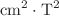 $$\textrm{cm}^2\cdot \textrm{T}^2$$