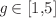 $$\textit{g}\in \text {[1,5]}$$